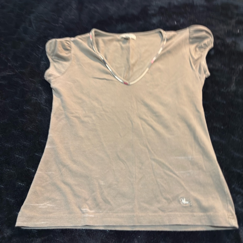Burberry Beige Short Sleeve Top